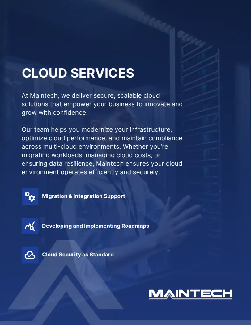 Cloud services data sheet